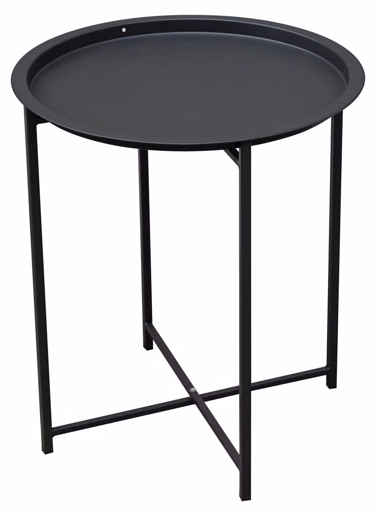 Tavolino da Giardino Ø45 cm in Ferro Antracite