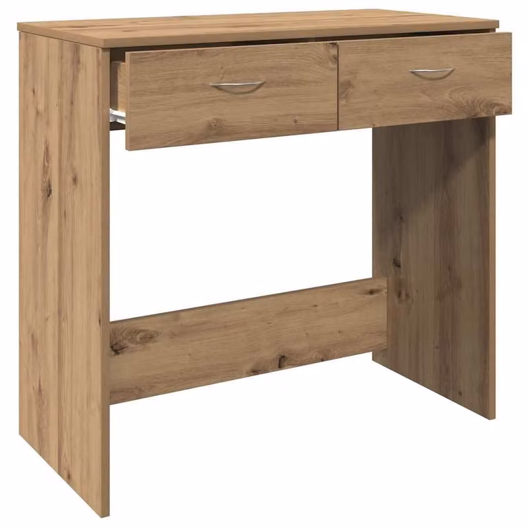 Solidchoice - Scrivania in legno massello con finitura effetto noce, 80x40x75 cm