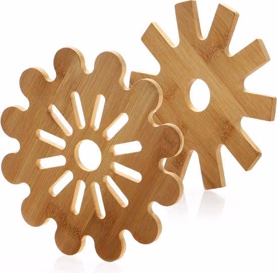 Set da 2 rondelle in bambù naturale