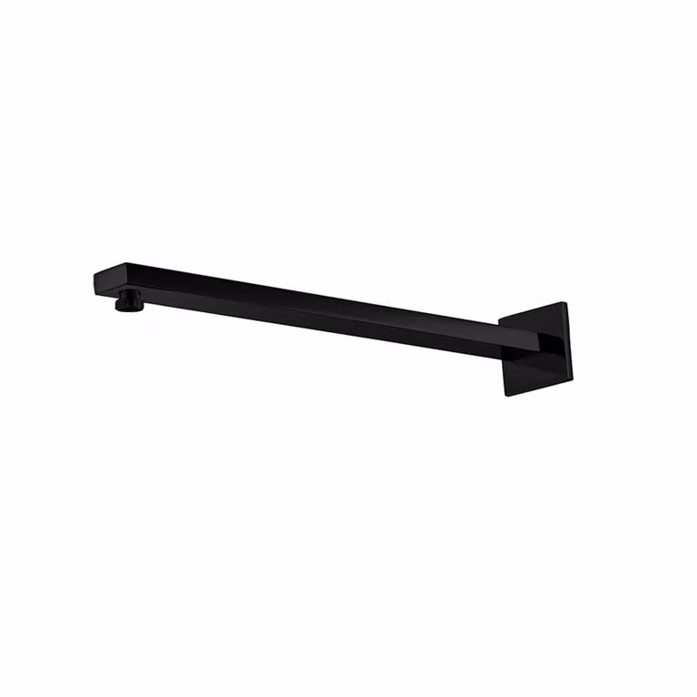 Braccio doccia a parete acciaio inox quadrato 40 cm MOSCA - Nero Opaco