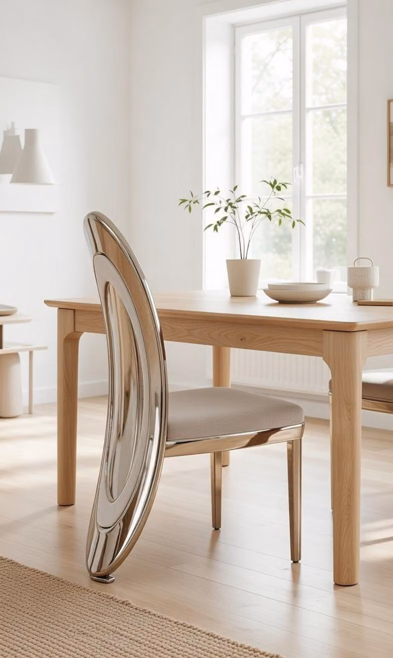 Elegante sedia da pranzo con comoda imbottitura e design moderno