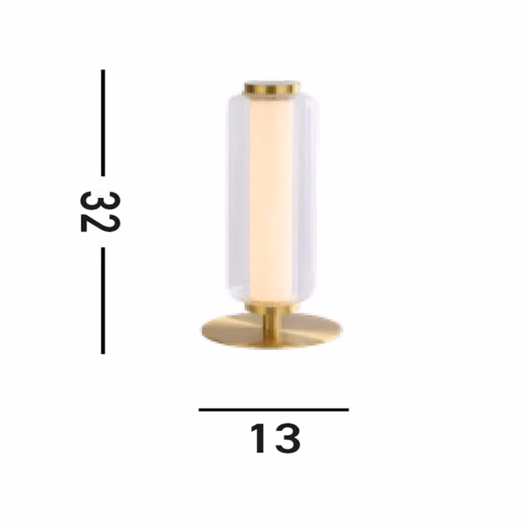 Searchlight Lampada da tavolo a LED Mod, dimmerabile, Ottone / Oro, Soggiorno / Sala da pranzo, Metallo, Lampada da tavolo LED
