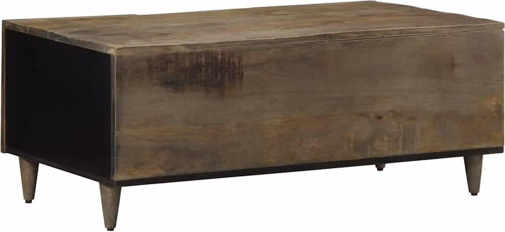 Maison Exclusive - Tavolino da caffè grigio chiaro, 100x54x40 cm, in legno massello di mango