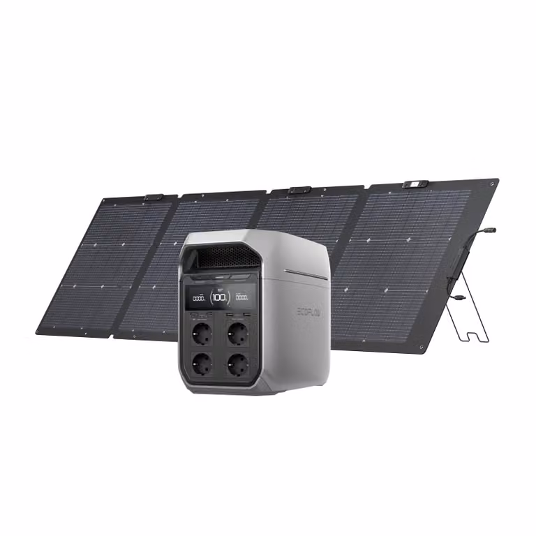 ECOFLOW DELTA 3 Plus Centrale elettrica portatile da 1 024 Wh con pannello solare da 220 W, ingresso solare da 1 000 W, batteria LiFePO4, generatore solare per l'alimentazione di emergenza, campeggio