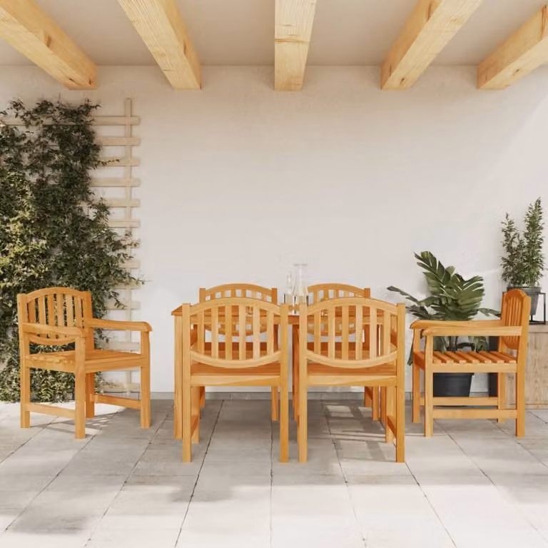Maison Exclusive - Set da pranzo da giardino in legno massello di teak, 7 pezzi