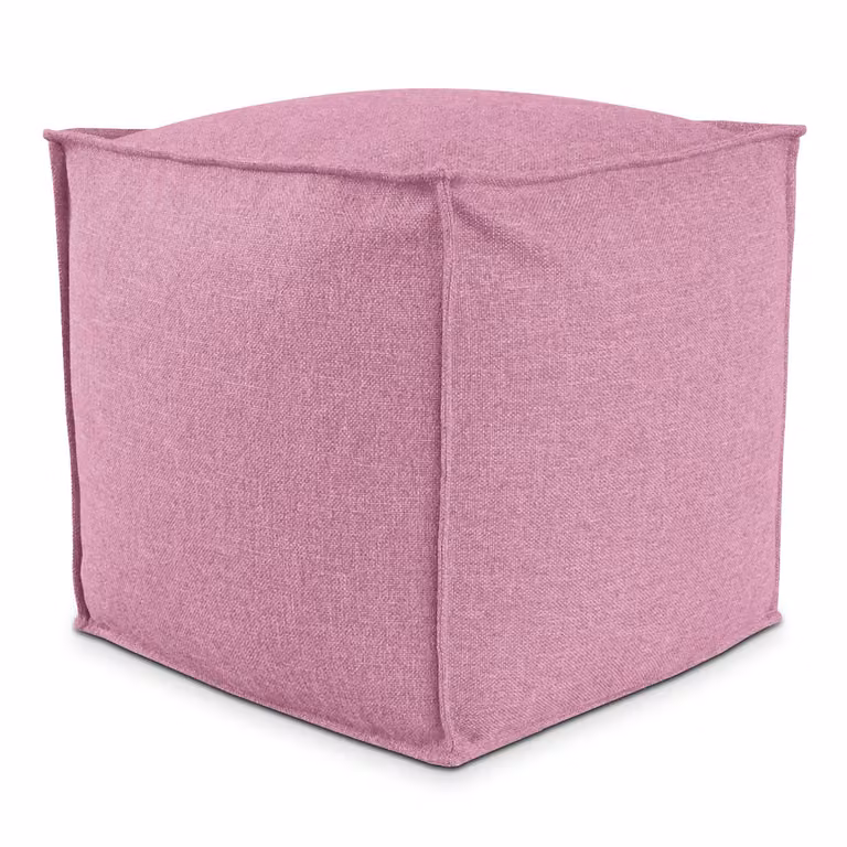 POUF QUADRATO PIUMA 80x80 cm Rosa