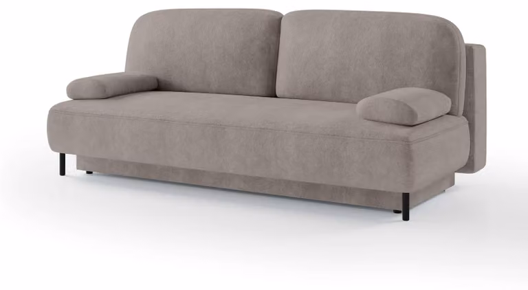 Divano letto Tola, finitura effetto cenere