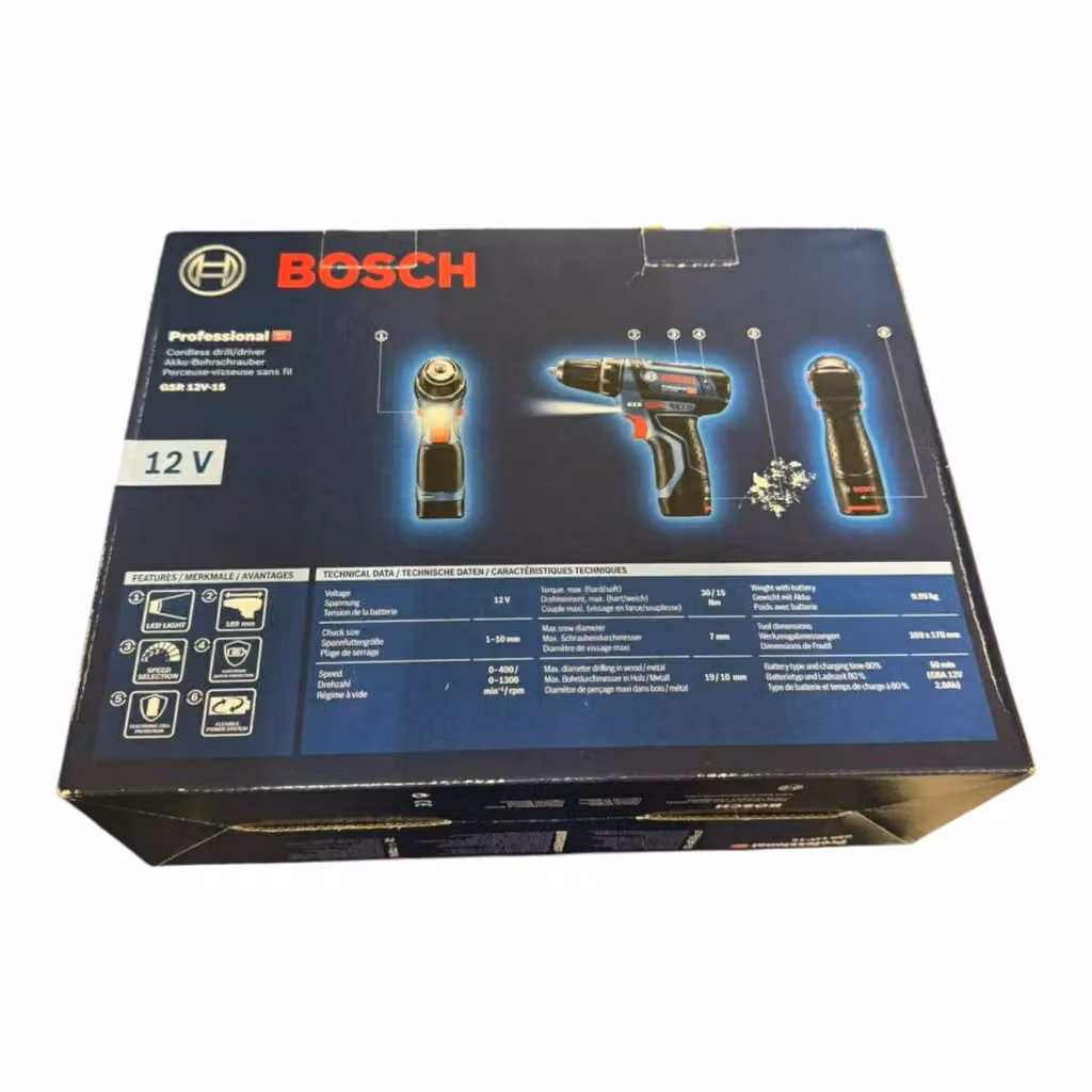 Trapano avvitatore a batteria Bosch 12V blu con batteria ricaricabile – 2