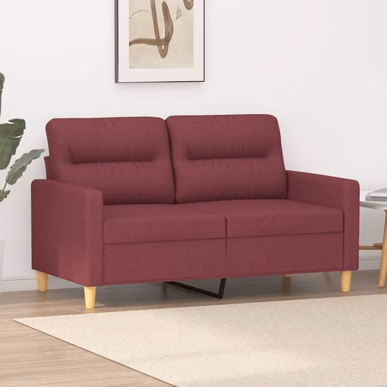 Maison Exclusive - Divano a due posti bordeaux 120 cm in tessuto