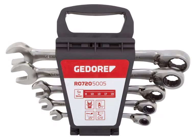 GEDORE set di ganasce ad anello rosso 8-19 5 pezzi