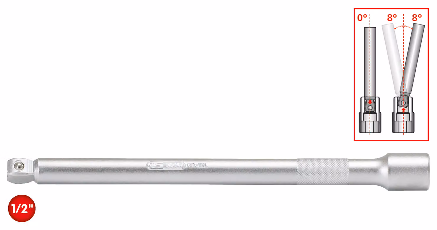KS TOOLS 1/2" prolunga inclinabile 500 mm - 911.1836
