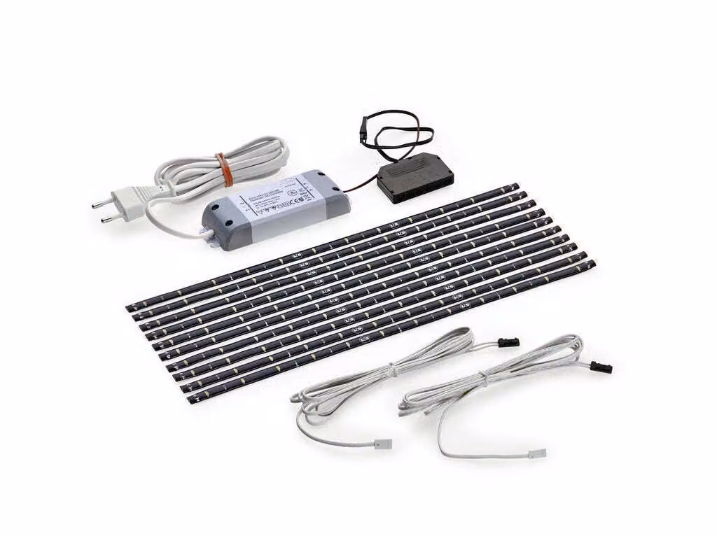 Naber, Set di strisce flessibili LED bianco neutro, nero