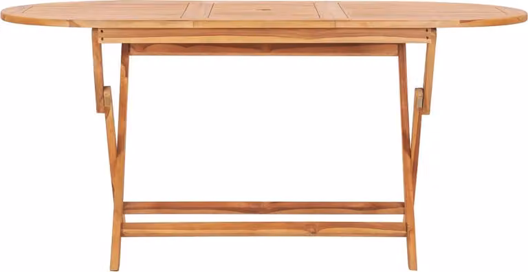 Tavolo da Giardino Pieghevole 160x80x75 cm in Massello di Teak