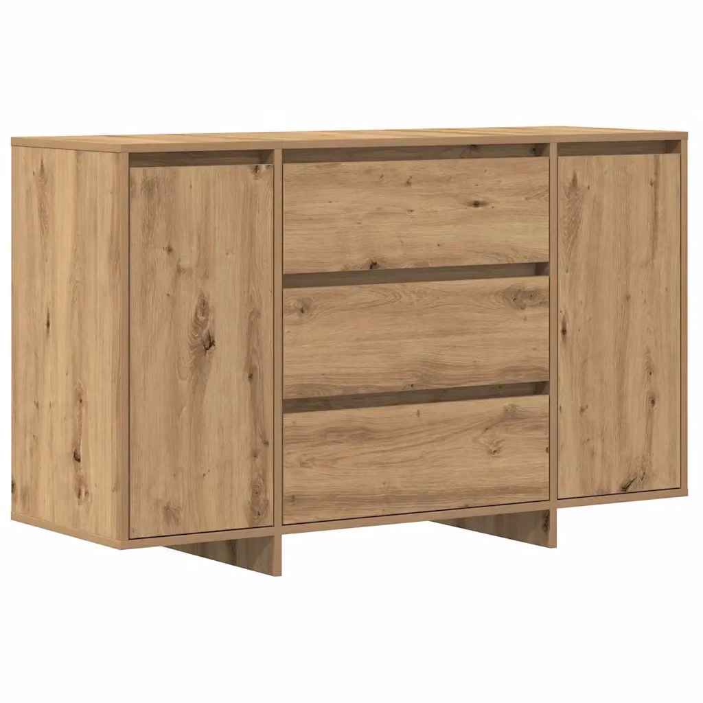 Credenza Buffet Moderna vidaXL in Legno Rovere Marrone per Cucina e Soggiorno L/P/H: 120 x 41 x 75 cm – 2