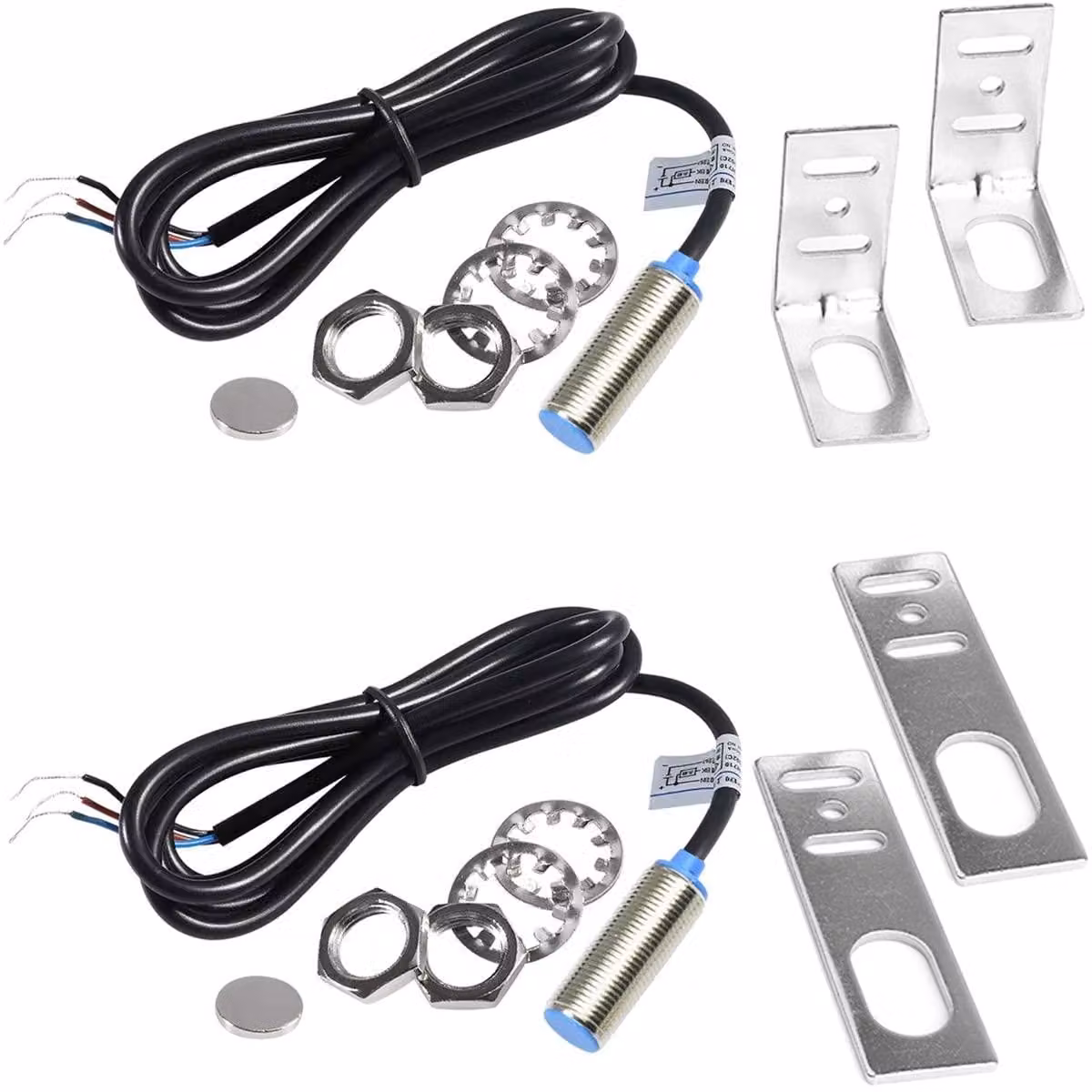 2 sensori Hall NJK-5002C, DC 5-30V, NPN, con 3 fili, alloggiamento M12