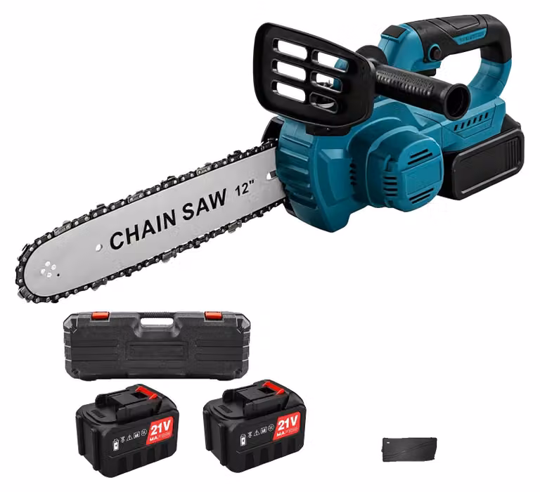 Troncatrice a catena elettrica a batteria, potenza 1500W, motore brushless, 2 batterie, spina di tipo EU