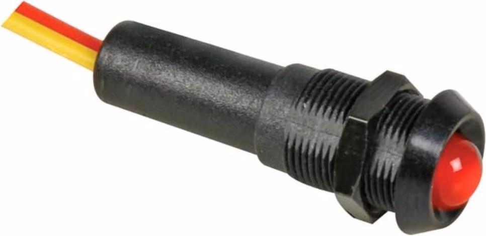 Lampada Led 5V Rossa - Corpo Nero