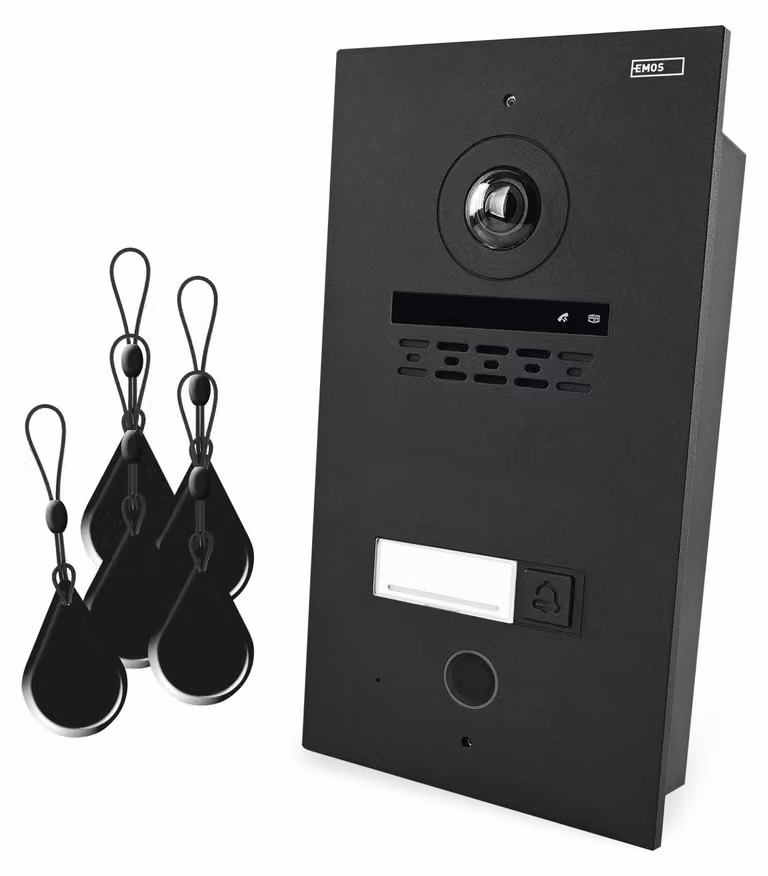 Unità telecamera EMOS GoSmart per citofono IP-880A e monitor IP-880B, con 1 pulsante. Codice prodotto: H4082