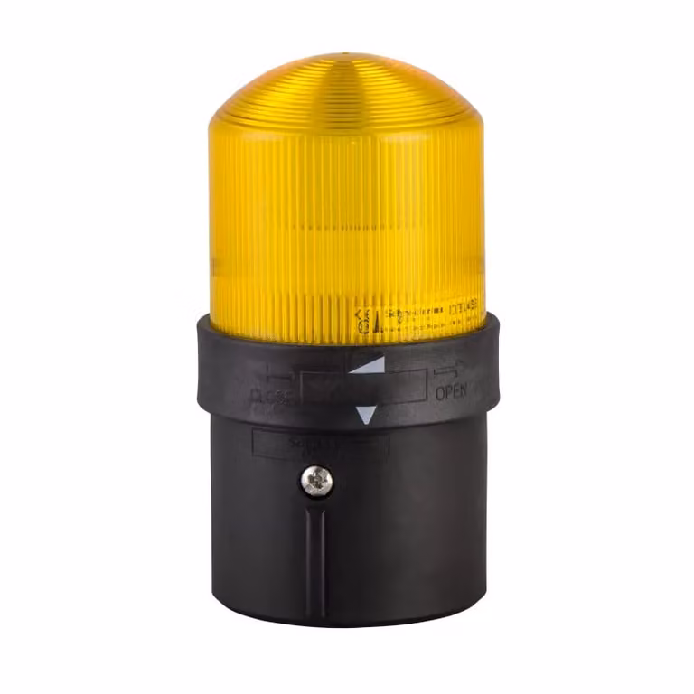 Schneider Electric Centralina di segnalazione con luce fissa, gialla XVB, LED integrato, 24 V CA/CC, IP 65 XVBL0B8