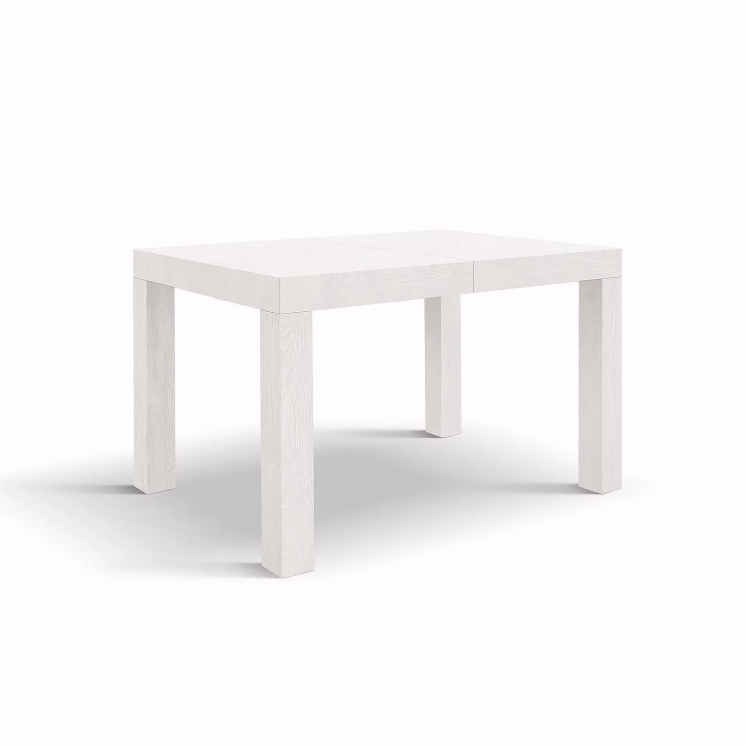 Tavolo BAROLO in legno, finitura bianco frassinato, allungabile 120×80 cm – 200×80 cm