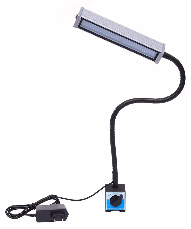 Lampada da lavoro a LED magnetica - lampada flessibile con collo di cigno - 60 LED - impermeabile - flessibile a 360° - ideale per macchinari e illuminazione industriale