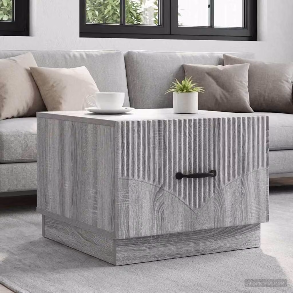 Maison Exclusive - Tavolino Sonoma grigio, 49 x 50 x 37 cm, realizzato in legno composito