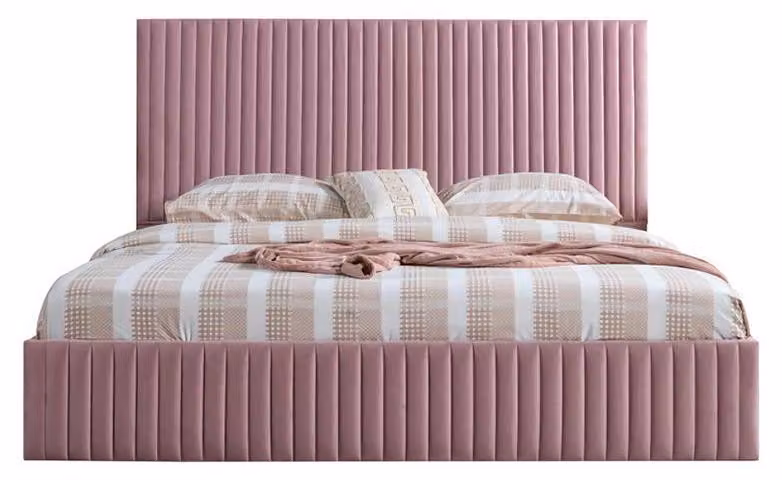 Modernes Polsterbett Bett Betten Ehebett Bettgestell Doppelbett 180x200 Rosa