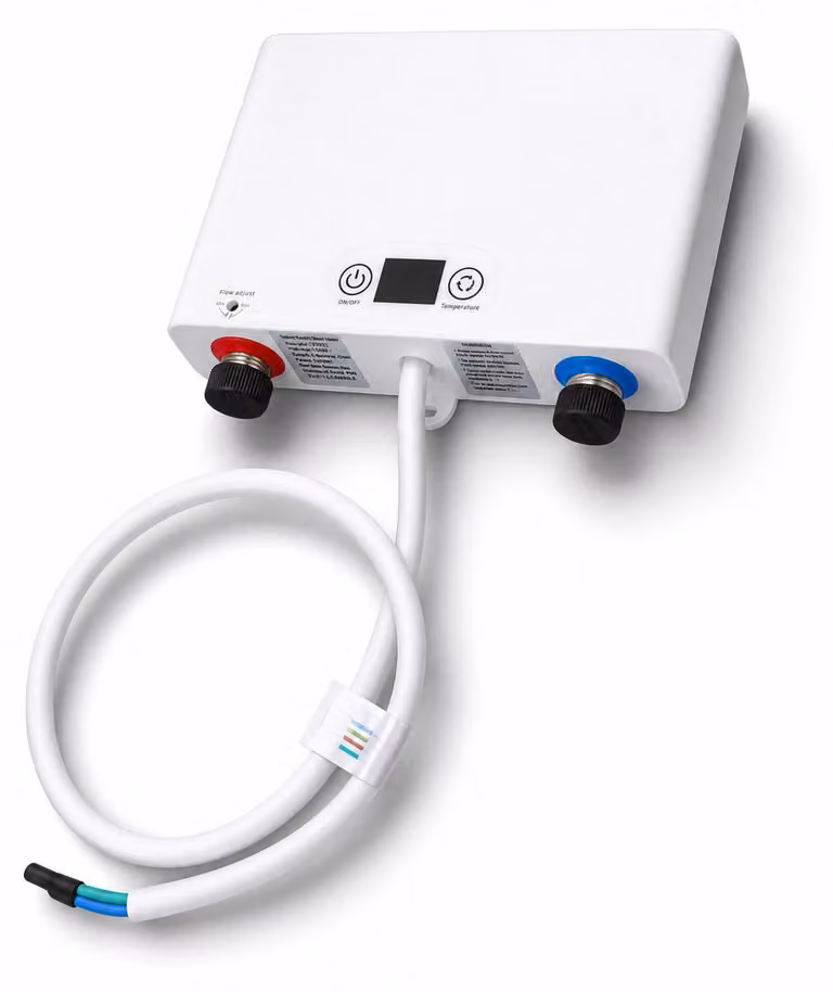 Scaldabagno elettrico a flusso continuo, 5500 W - Acciaio inossidabile - Montaggio a parete
