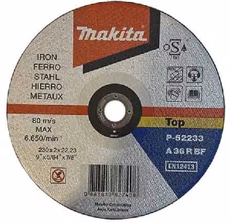 Confezione da 50 pezzi di dischi da taglio Makita per metallo e acciaio inossidabile, Ø 230 x 3,2 mm, multicolore