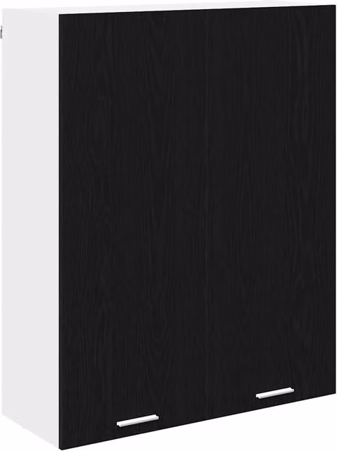 Armadio a muro moderno HELLOSHOP26 in legno composito rovere nero con ante a battente, L: 80 cm, P: 31 cm, H: 100 cm – 1