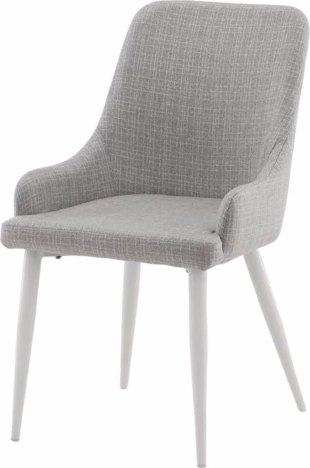 FURNLUX Sedia da sala da pranzo Plaza Grey Und White 49cm / Hauptfarbe: Grau / Dimensioni: 49 x 58 x 86 cm