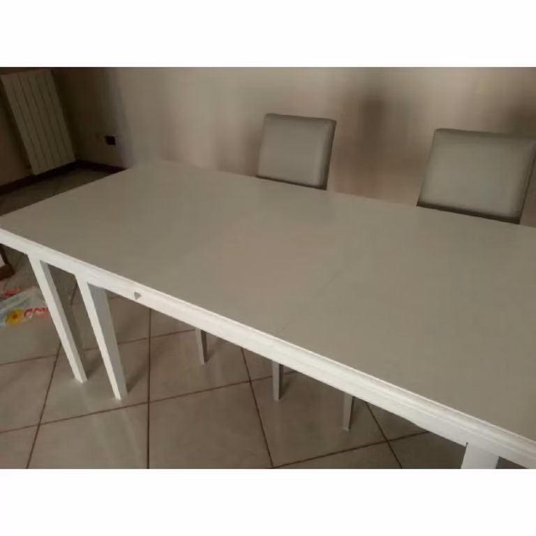 Tavolo rettangolare classico allungabile Mobili 2G bianco L/P: 180 x 100 cm