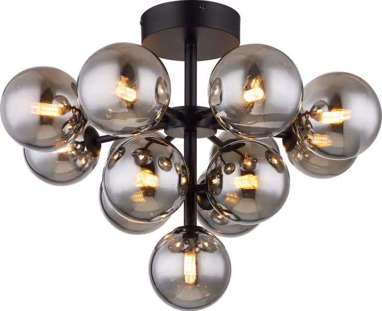 Globo Lighting plafoniera in metallo nero opaco, 13x G9 LED