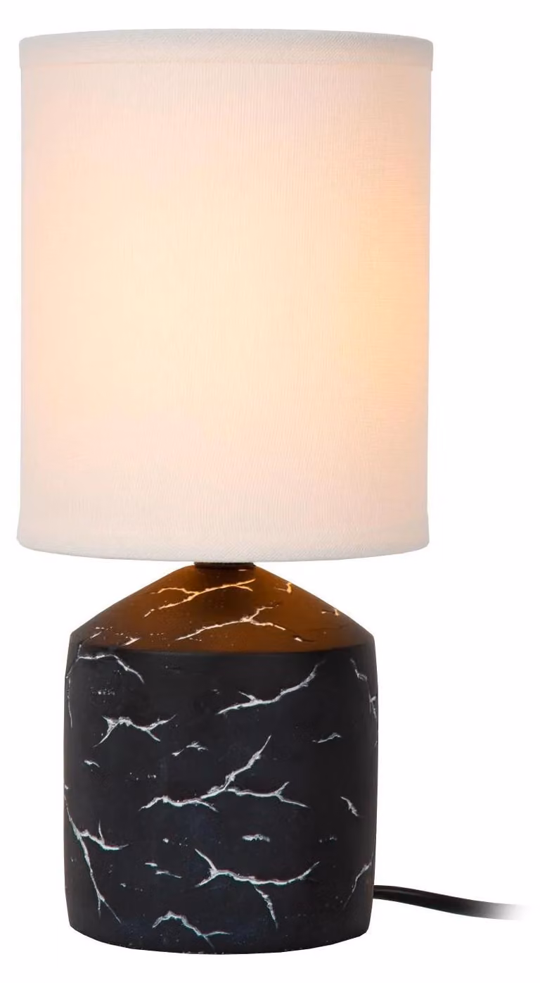 Lucide FRAN - Lampada da tavolo - Diametro 13 cm - 1xE14 - Nera