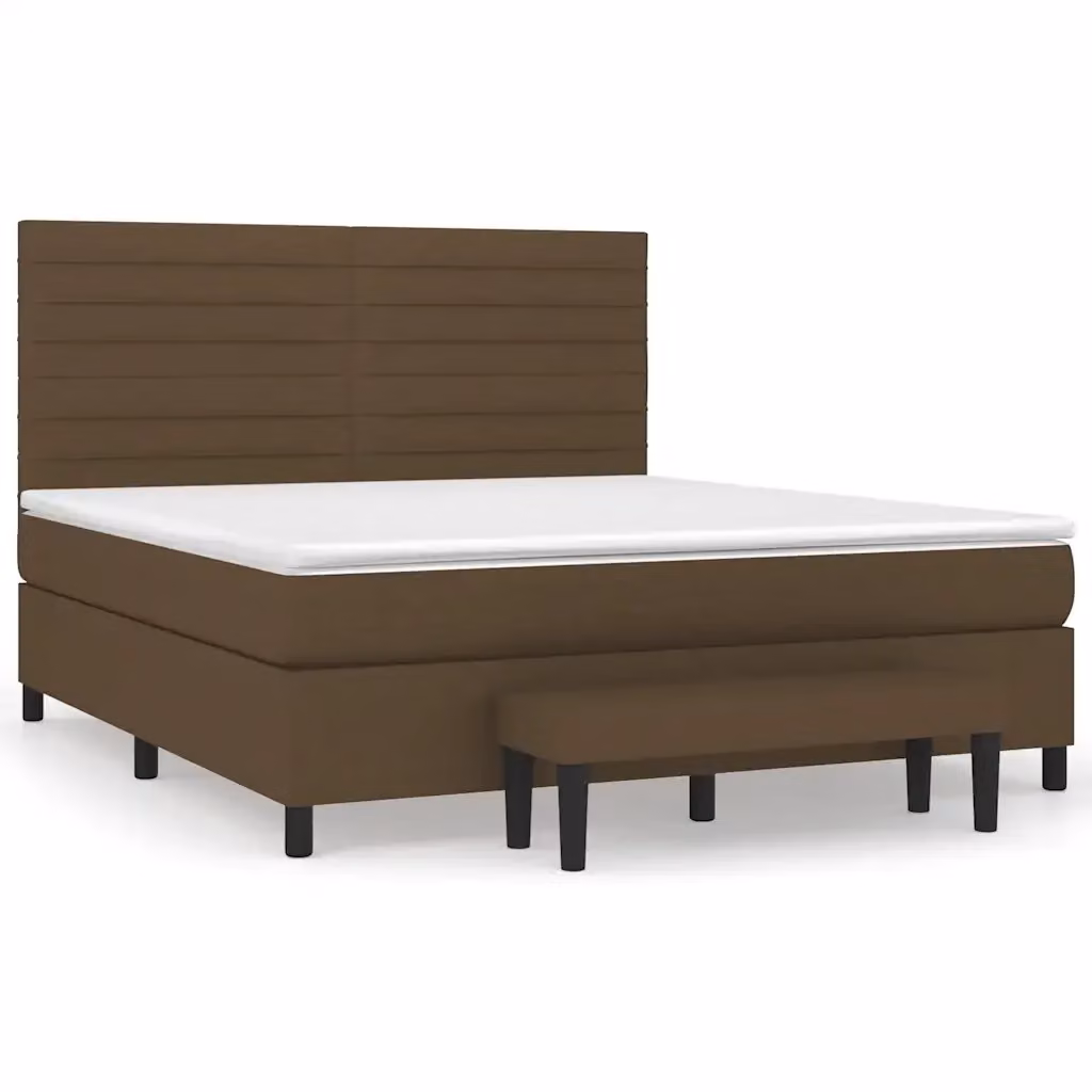Letto Ibrido con Giroletto a Molle e Materasso vidaXL, Marrone e Bianco, L/P/H: 180 x 200 x 128 cm – 2