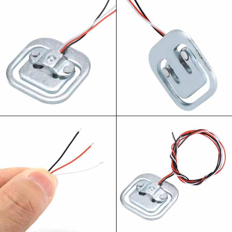 4Pcs 50kg/110lb Mezzo ponte Sensore di pesatura 3 WiRed Cella di carico Estensimetro elettrico di resistenza