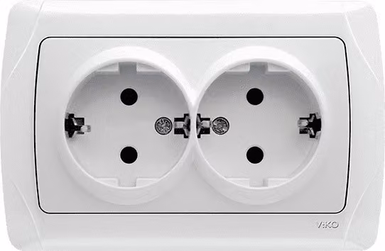 Presa di corrente 2p+T 250V bianco