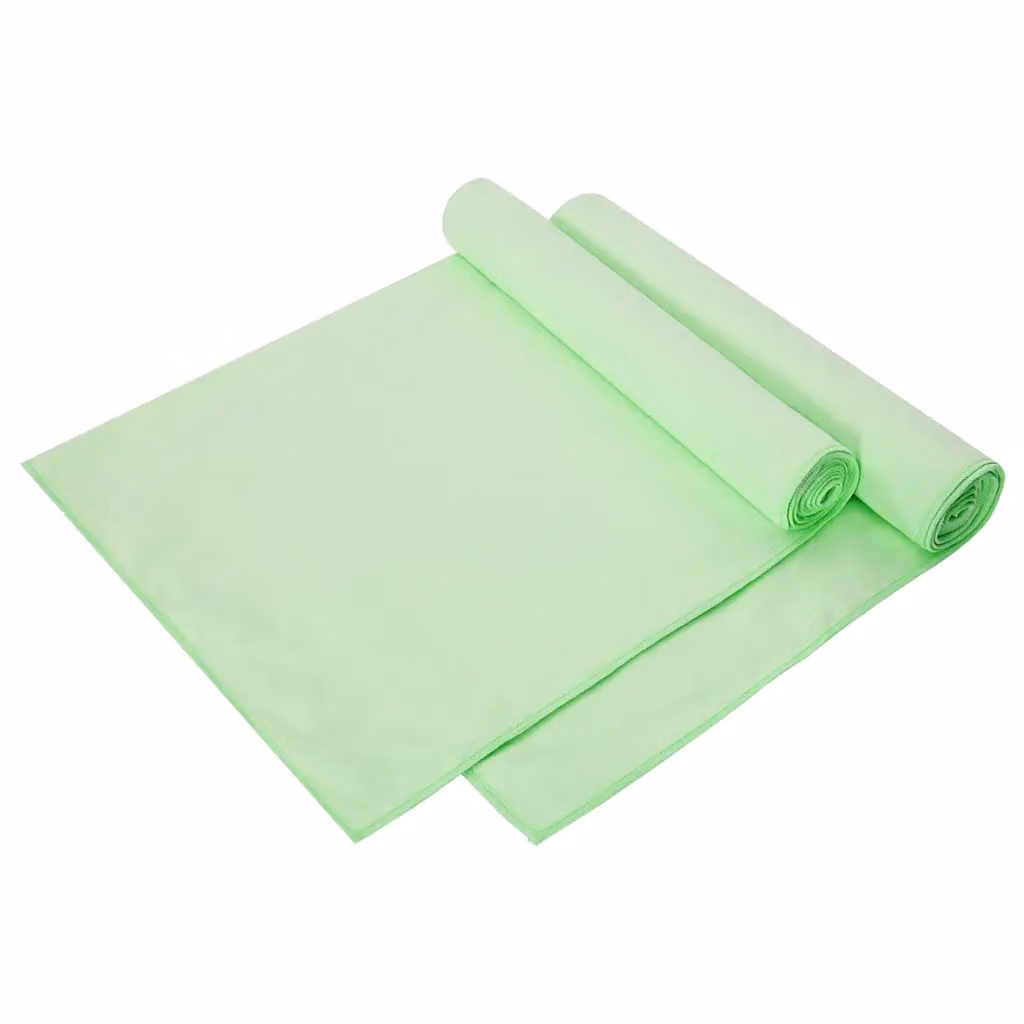 Set di 2 asciugamani sportivi vidaXL per adulti, colore verde, L: 140 cm, P: 70 cm
