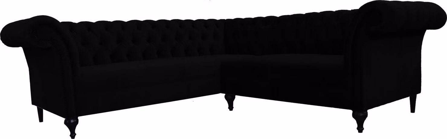 Chesterfield Ecksofa Eckcouch Designer Sofa Couch Samt Ledersofa SLIII Sofa №85