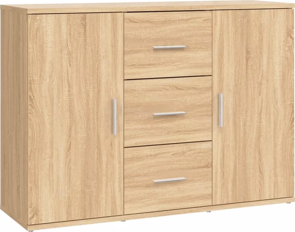 Credenza Rovere Sonoma 91x29,5x65 cm in Legno Multistrato