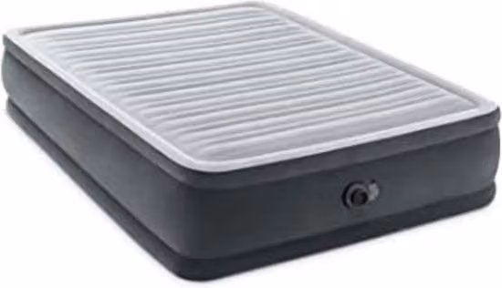 Lettino con Pomp Integrata - Lettino Autoinflato - Matrimoniale Autoinflante - Lettino per Due Persone - 2,03L x 1,52P x 0,46H metro - Grigio