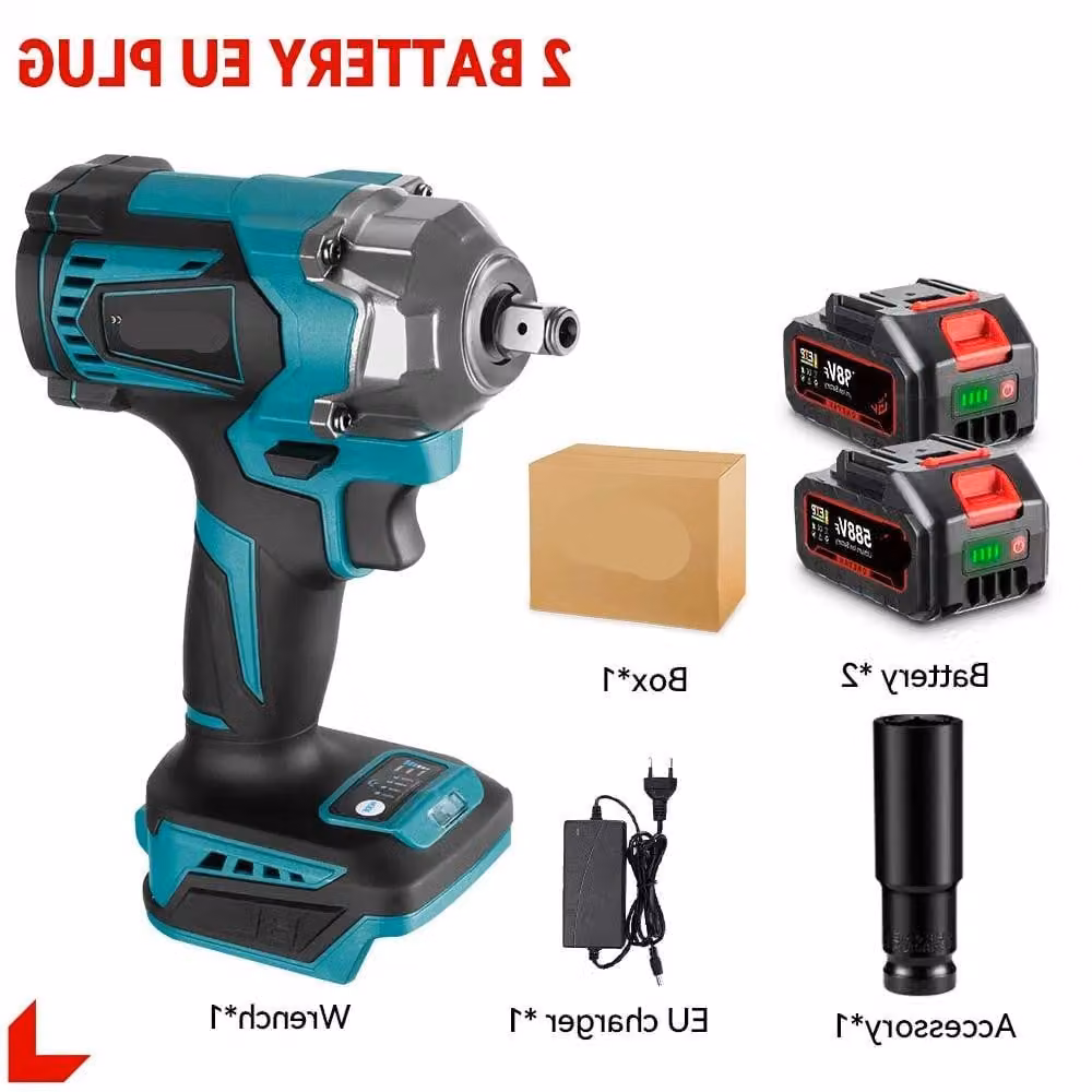 Chiave a percussione – con batteria – Avvitatore a impulsi – 1200 Nm – Senza fili – Avvitatore elettrico