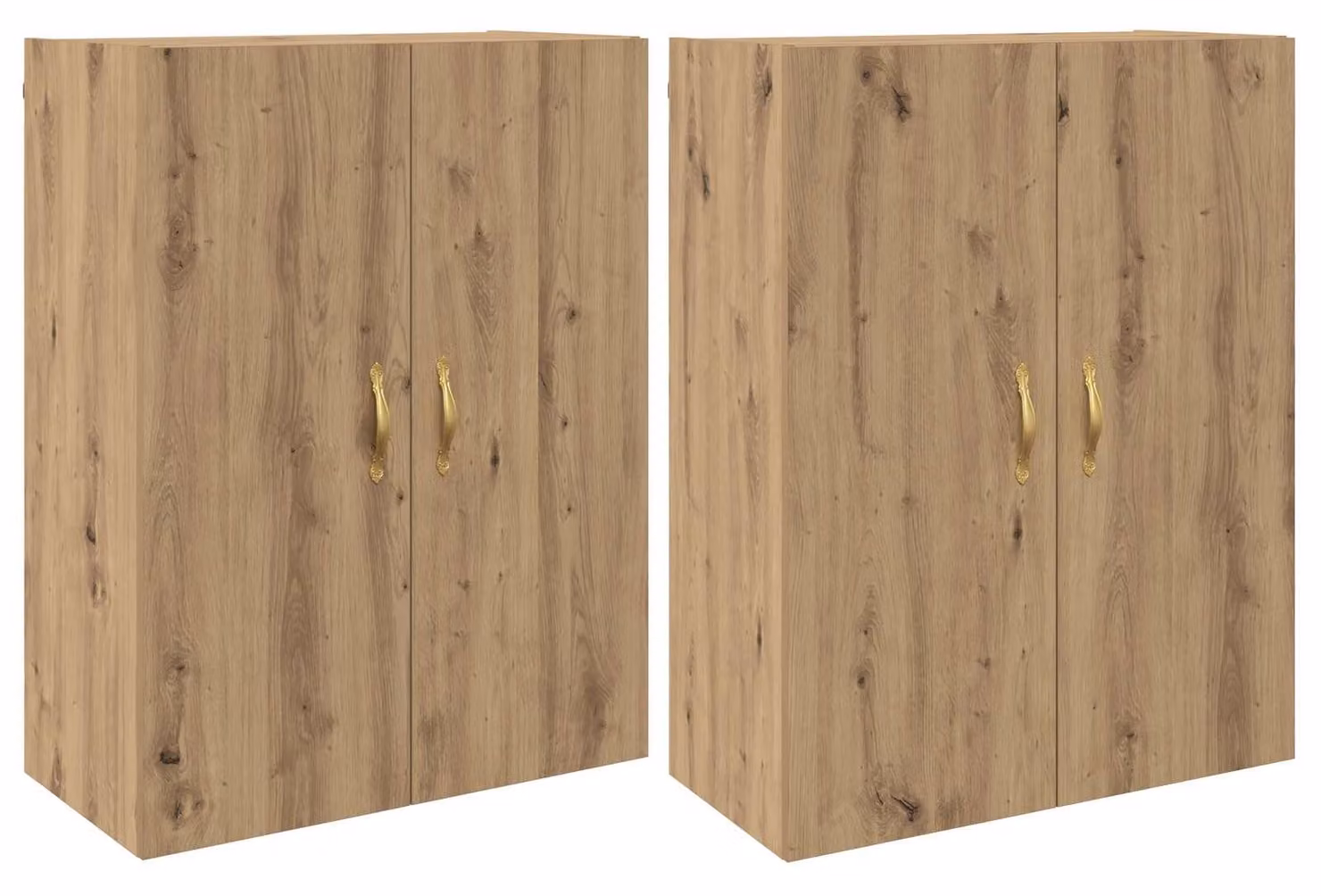 Mobiletto a muro 2 pcs Rovere artigianale 69,5 x 34 x 90 cm