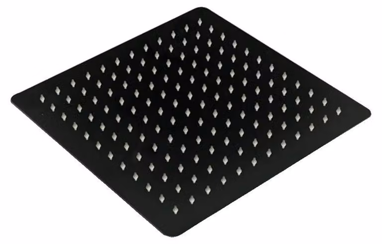 Doccia, funzione pioggia, angoli regolabili, 30 cm, colore nero