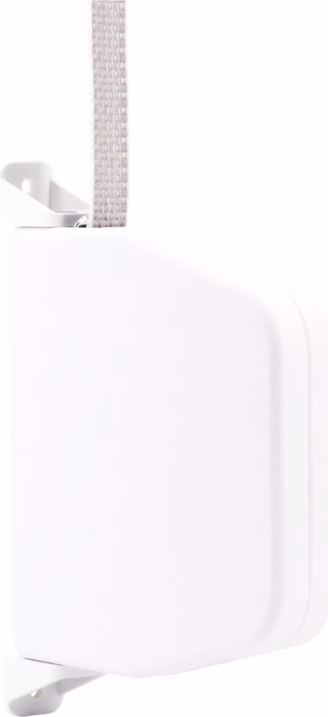 1 x Mini avvolgitore a nastro per tapparelle a montaggio superficiale girevole ultra bianco incl. 5 m di nastro per tapparelle nastro per tapparelle grigio chiaro 14 mm