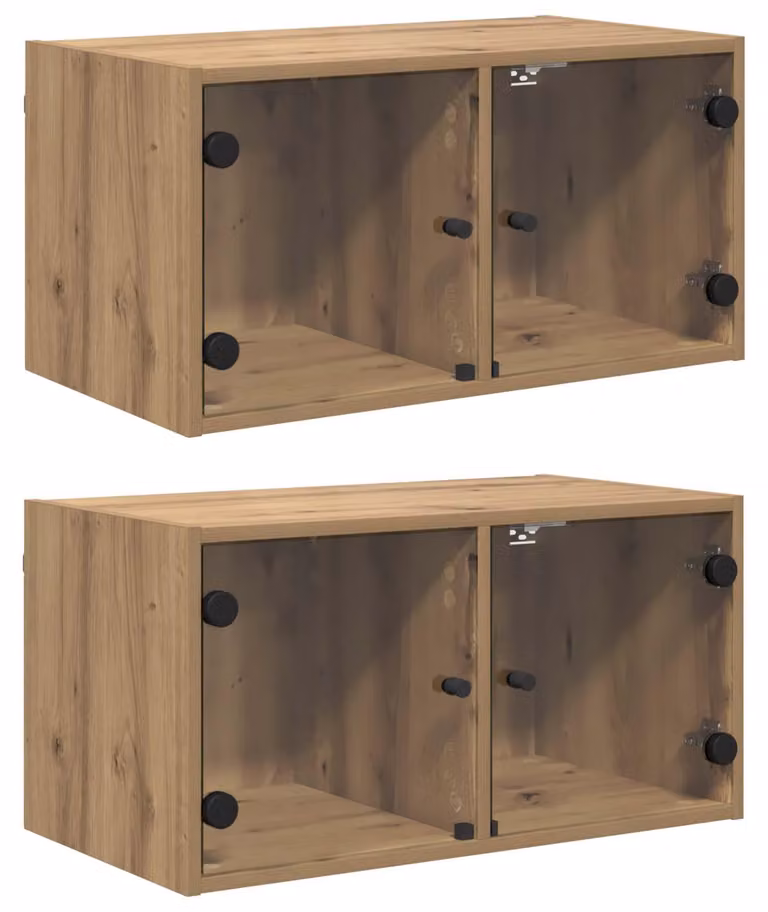 Armadi da Parete 2 pcs Rovere artigianale 68 x 37 x 35 cm