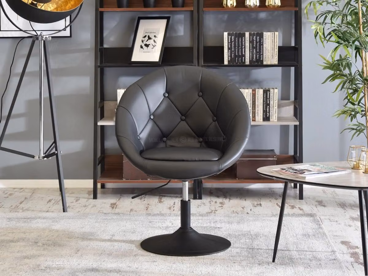 Sedia girevole DERIAN - nero 2