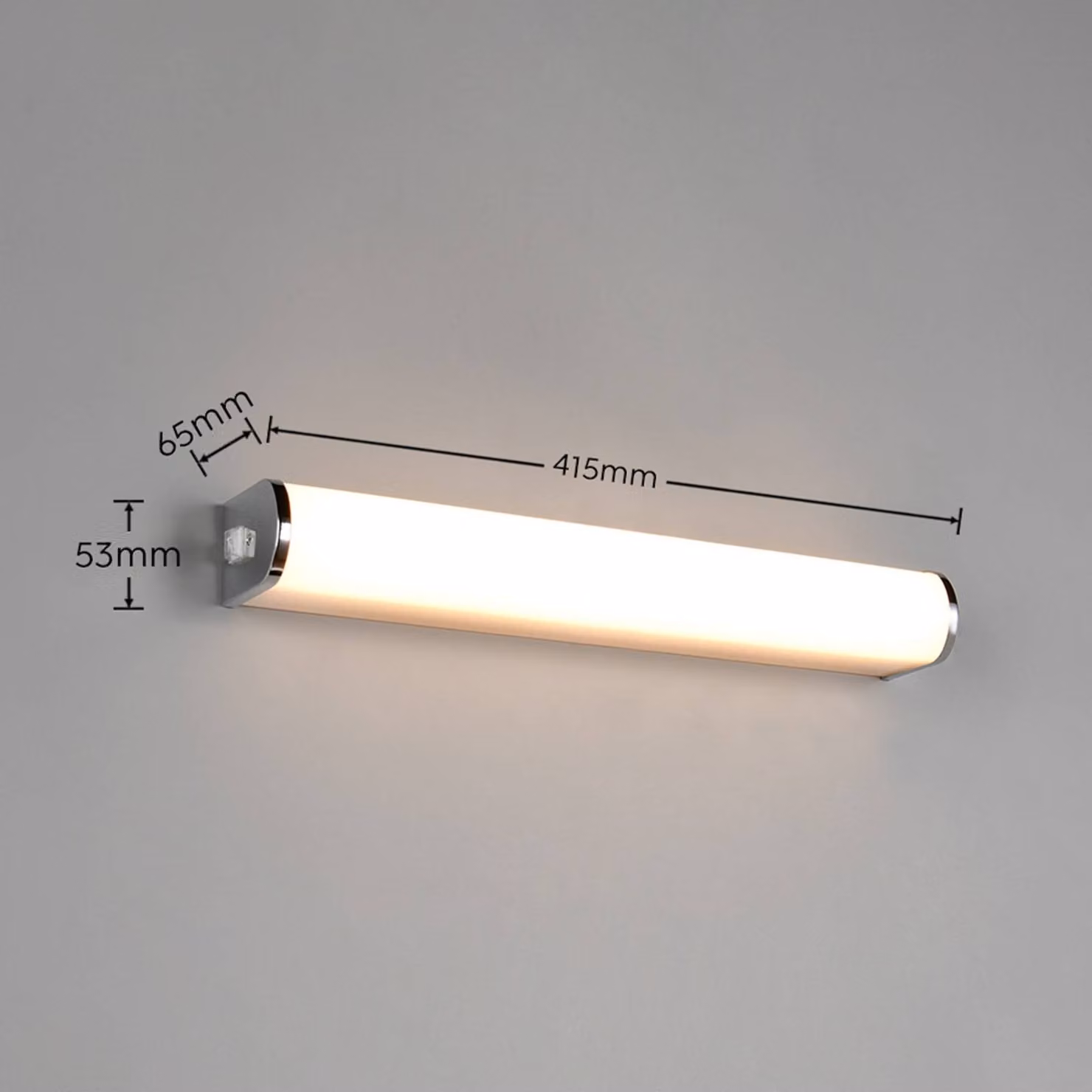 Trio Lighting Applique da parete Giacomo, Cromo / Argento, Bagno, Metallo, Moderno, Applique