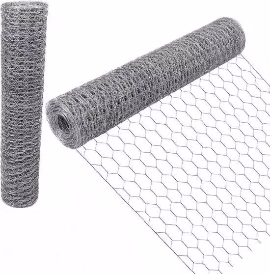 Rotolo esagonale gelatinato da 40 cm x 10 m - Nastro zincato per recinzioni da giardino