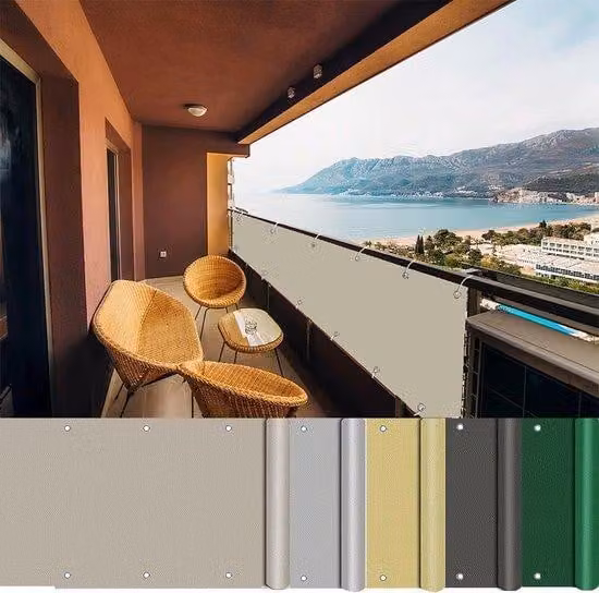 Divisorio per balcone - Taupe - 150 x 400 cm - A prova di vento e infrangibile